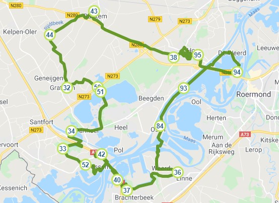 Fietsroute 11 Plassen in het Maasland