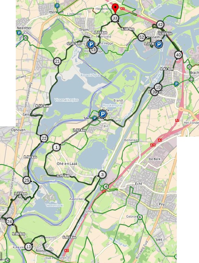 Fietsroute 4 Maasplassenroute